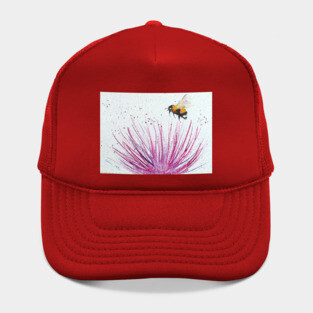 Bumble bee and Pink Flower Hat