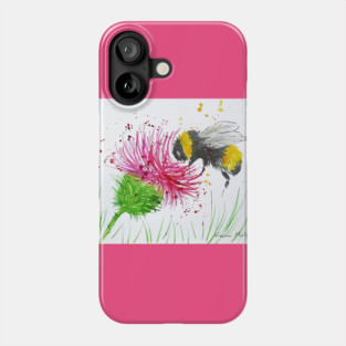 Bumble bee and Thistle Phone Case