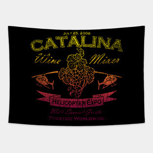 Vintage Rainbow Catalina Wine Mixer Tapestry