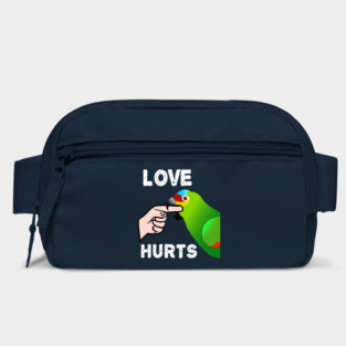 Love Hurts Red Lored Amazon Parrot Biting Bag