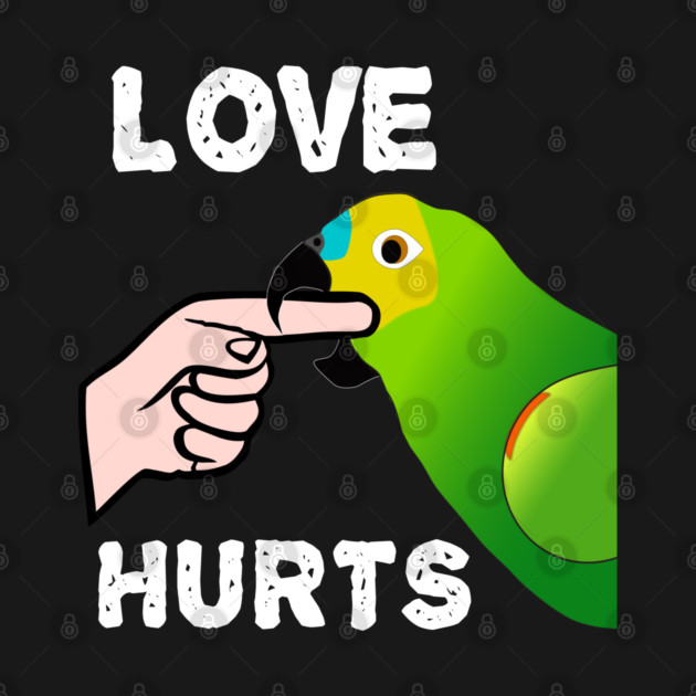Love Hurts Blue Front Amazon Parrot Biting  (Ver.1) by Einstein Parrot