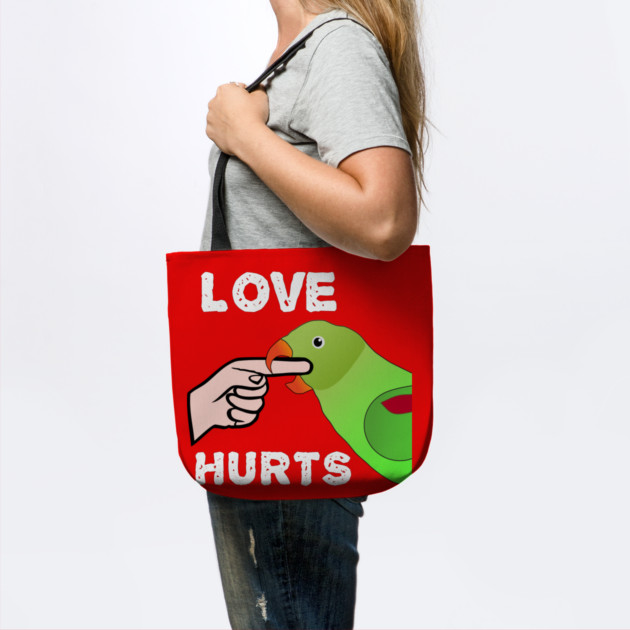 Love Hurts Indian Ringneck Female Parrot Biting by Einstein Parrot
