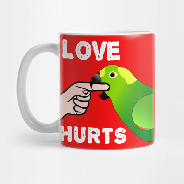 Love Hurts Yellow Naped Amazon Parrot Biting by Einstein Parrot