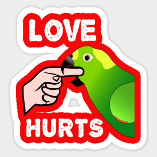 Love Hurts Yellow Naped Amazon Parrot Biting Magnet