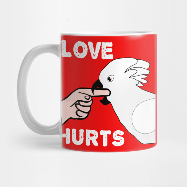 Love Hurts Umbrella Cockatoo Parrot Biting by Einstein Parrot
