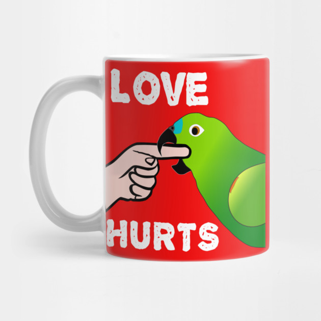 Love Hurts Blue Front Amazon Parrot Biting  (Ver.2) by Einstein Parrot