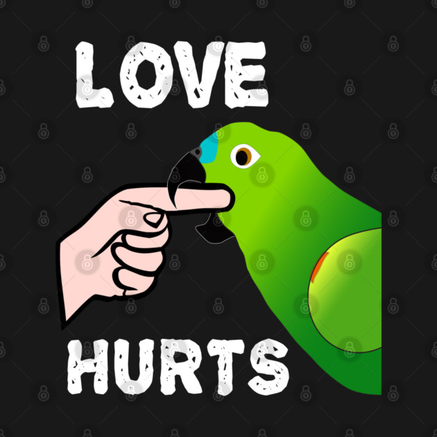 Love Hurts Blue Front Amazon Parrot Biting  (Ver.2) by Einstein Parrot