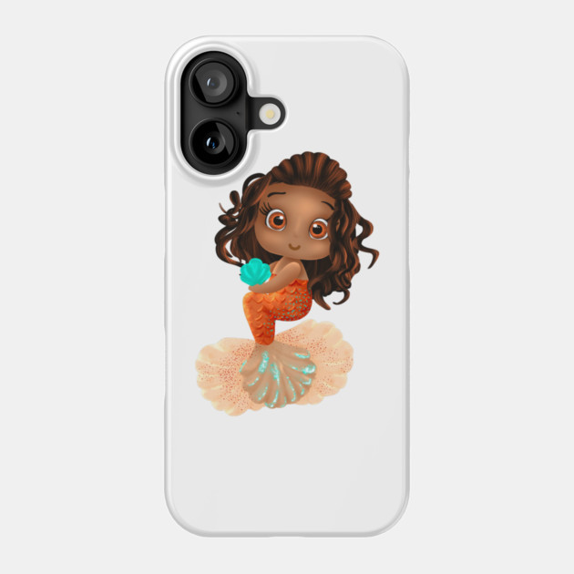 Mermaid, Black Girl Mermaid, African American Mermaid Phone Case by UrbanLifeApparel