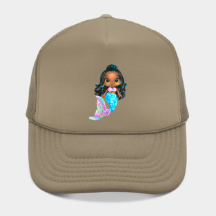 Black Mermaid, Black Girl Mermaid, African American Mermaid Hat