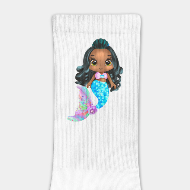 Black Mermaid, Black Girl Mermaid, African American Mermaid by UrbanLifeApparel