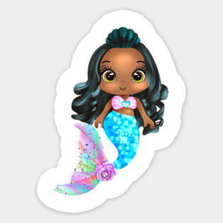 Black Mermaid, Black Girl Mermaid, African American Mermaid Magnet