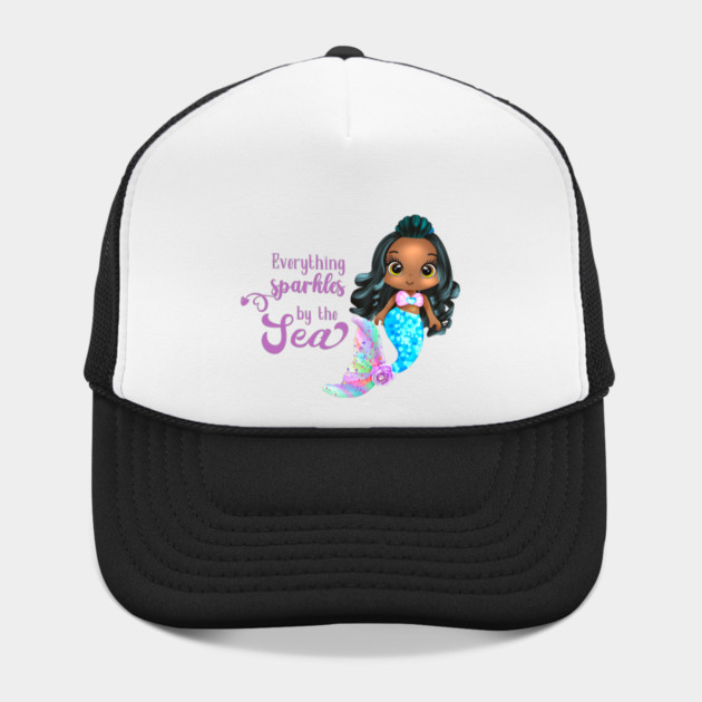 Black Mermaid, Everything Sparkles by the sea by UrbanLifeApparel