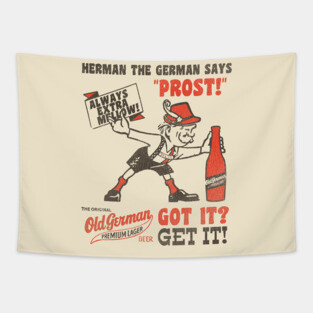 Vintage Old German Beer Got It? GET IT! Oktoberfest Tapestry