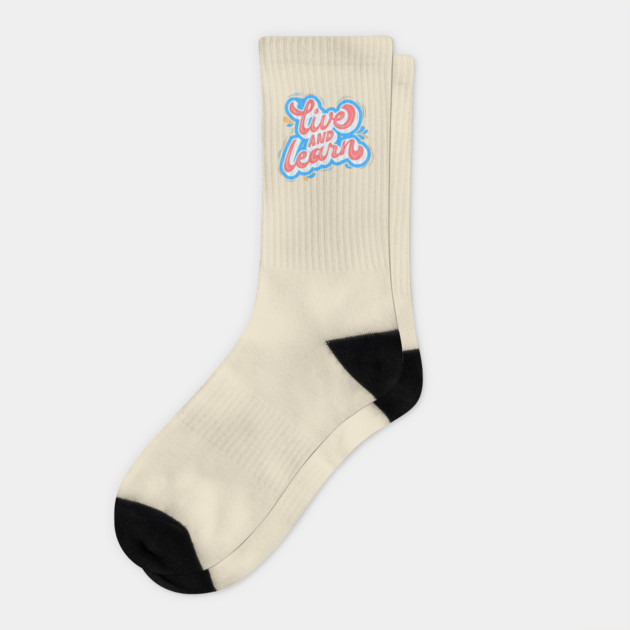 Live and Learn Socks by Litehouse Tees