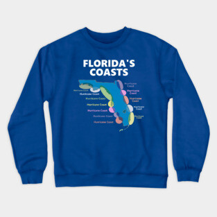 Florida's Coasts Crewneck Sweatshirt
