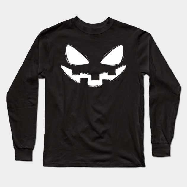 Jack O Lantern Pumpkin Long Sleeve T-Shirt by Litehouse Tees