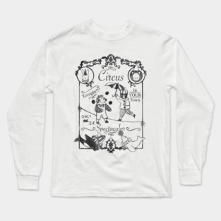 Circus Poster with cute animal clowns Long Sleeve T-Shirt