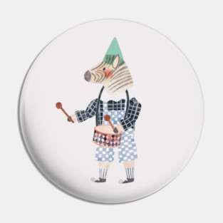 Zebra Clown Pin