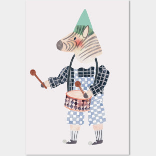 Zebra Clown Posters and Art