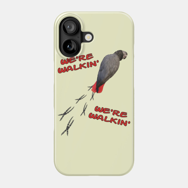 African Grey Parrot Walking Phone Case by Einstein Parrot