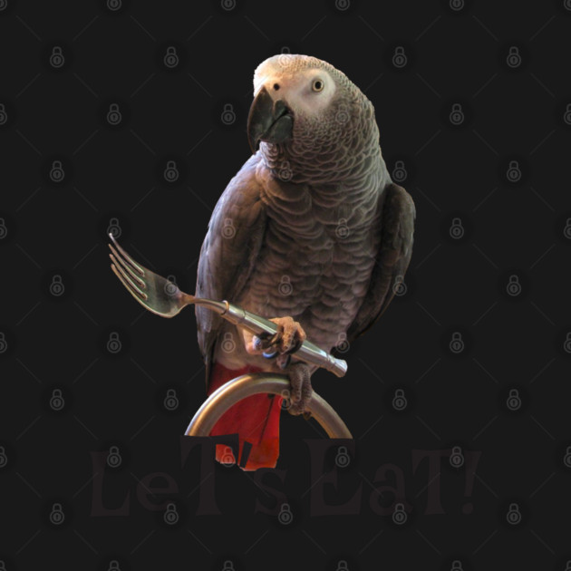 African Grey Parrot Let's Eat by Einstein Parrot
