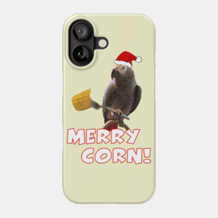 African Grey Parrot Holiday Christmas Santa Phone Case