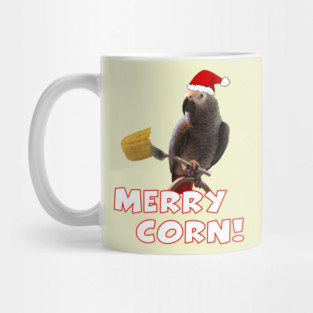African Grey Parrot Holiday Christmas Santa Mug