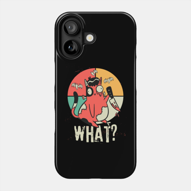 Frankenstein Cat Murderous Kitten Halloween Phone Case by The WYLD Tribe