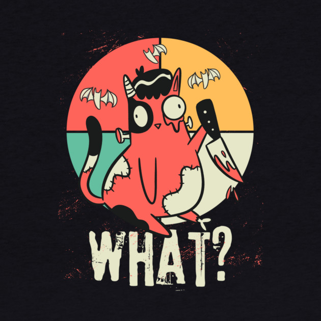 Frankenstein Cat Murderous Kitten Halloween by The WYLD Tribe