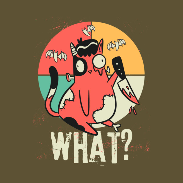 Frankenstein Cat Murderous Kitten Halloween by The WYLD Tribe