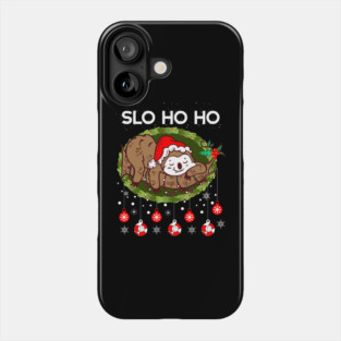 Christmas Sloth Santa Slo HO HO Phone Case
