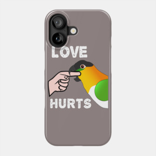 Black Headed Caique Parrot - Love Hurts Biting Phone Case