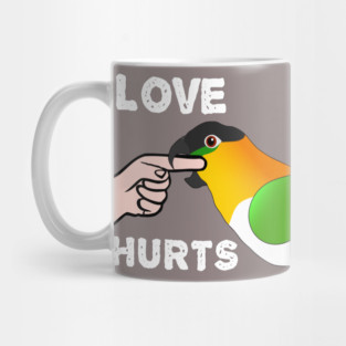 Black Headed Caique Parrot - Love Hurts Biting Mug