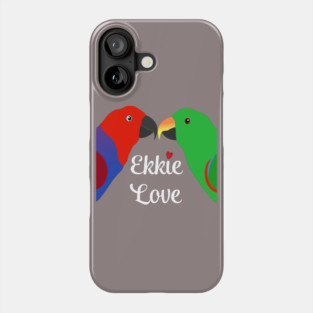 Eclectus Male Female Love Heart Phone Case