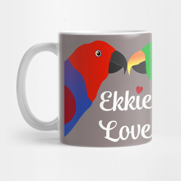 Eclectus Male Female Love Heart by Einstein Parrot