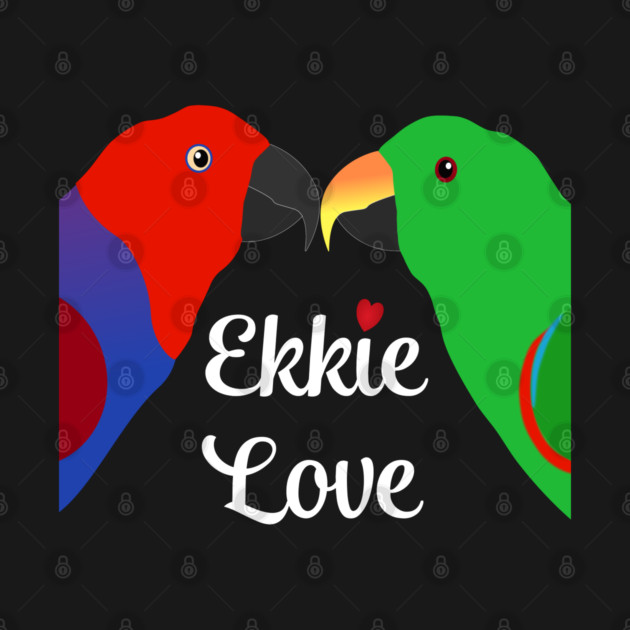 Eclectus Male Female Love Heart by Einstein Parrot