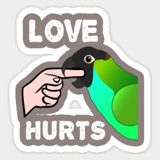 Love Hurts Nanday Conure Parrot Biting Magnet