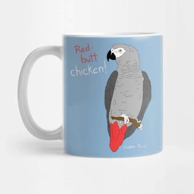 African Grey Parrot Red Butt Chicken by Einstein Parrot