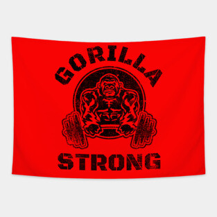 GORILLA STRONG BODYBUILDING Tapestry