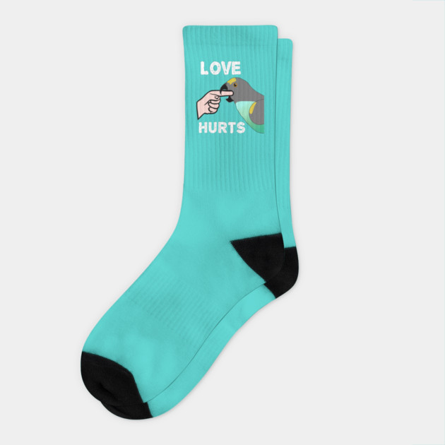 Love Hurts Meyers Parrot Socks by Einstein Parrot