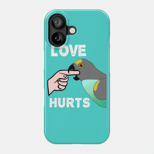 Love Hurts Meyers Parrot Phone Case by Einstein Parrot
