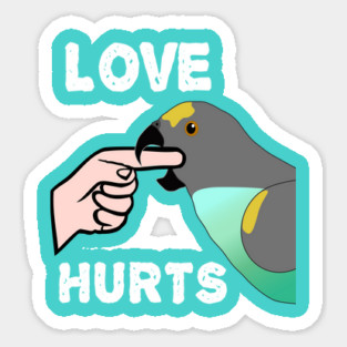 Love Hurts Meyers Parrot Sticker
