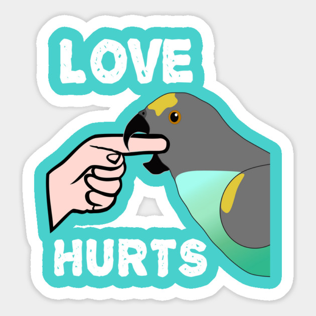 Love Hurts Meyers Parrot Magnet by Einstein Parrot