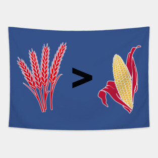 Wheat > Corn Kansas Jayhawks Blue Tapestry