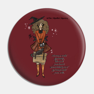 English Teacher Witch (transparent background) Pin
