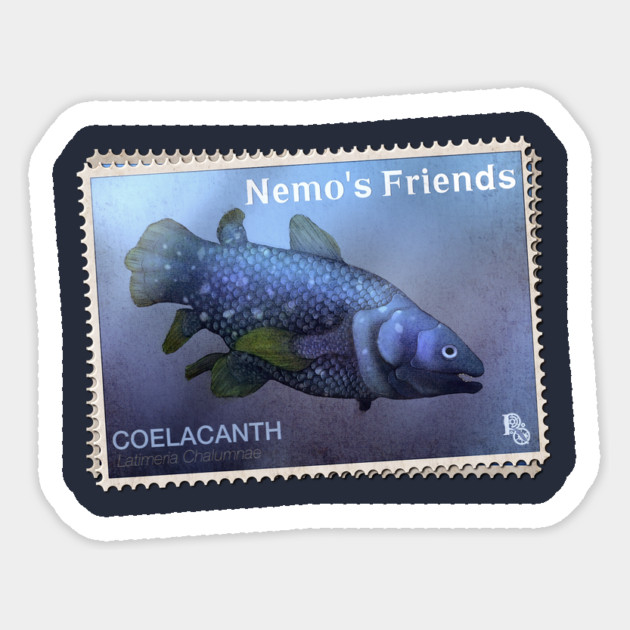 Trice Forgotten - Nemo's Friend the Coelacanth Sticker by Rusty Quill