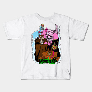 Famous Monsters of Breakfast Kids T-Shirt