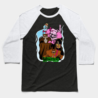 Famous Monsters of Breakfast Baseball T-Shirt