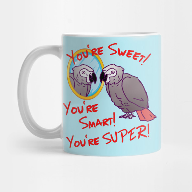 Daily Attitude Affirmations African Grey Parrot Image by Einstein Parrot