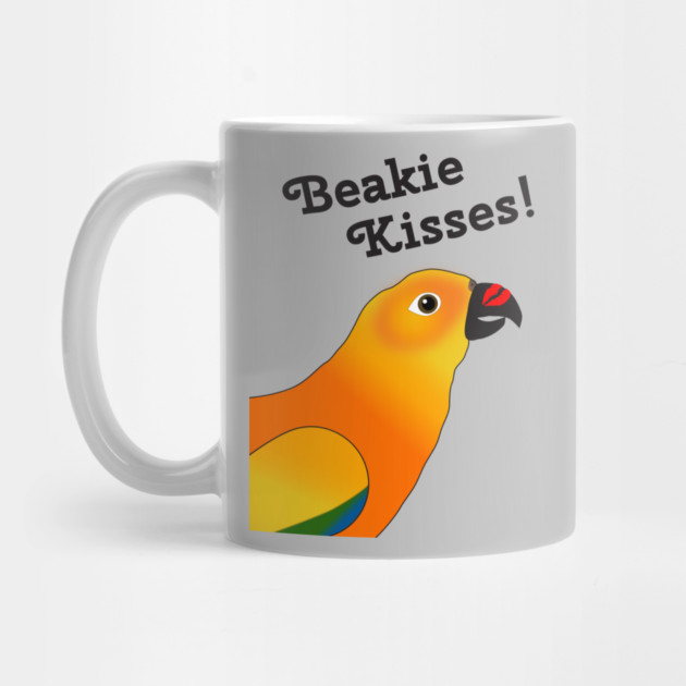 Beakie Kisses Sun Conure Parrot Cute by Einstein Parrot